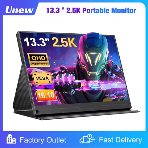 13.3&rdquo; Portable Monitor FHD 2560x1600 2.5K Screen with Smart Cover for Gaming Monitor Laptop Switch Xbox X Series PS Steam Deck