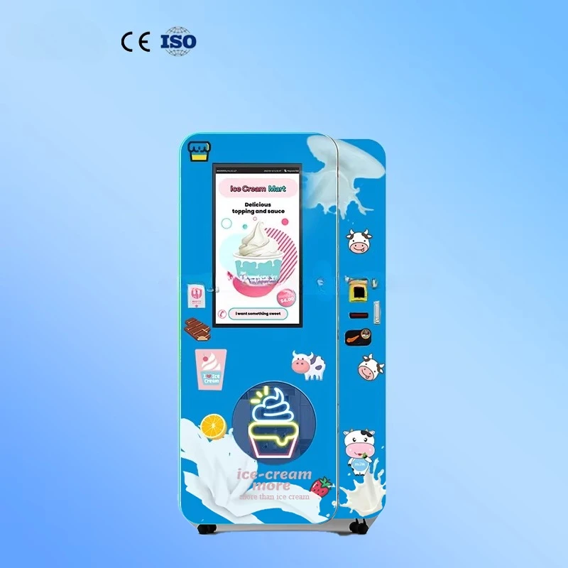24 Hour Robotic Ice Cream Vending Machine for Business Soft Yogurt and Ice Cream Vending Machines That Sells Ice Creams