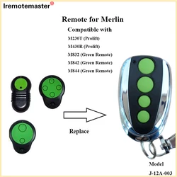 For Merlin Compatible with M832 M842 M844 Prolift 230T/430R Garage Door Remote Control Gate Openers Keychain Transmitter Command