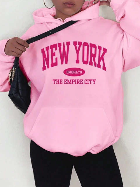 New York City Brooklyn Creative Letter Printed Female Hoodies Multicolor Loose Hoody Y2K – view 3