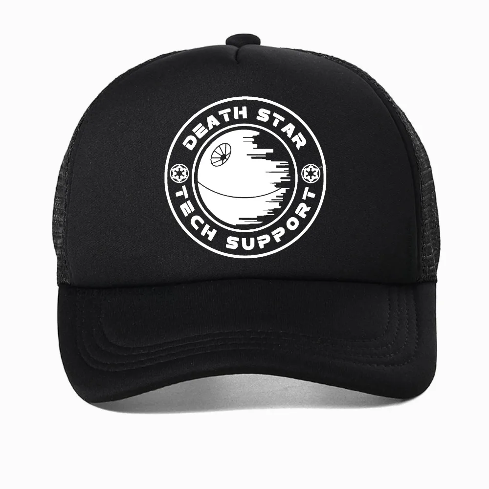 

death star tech support Baseball Cap Fashion outdoor adjustable cap Summer mesh breathable caps racing Trucker hat