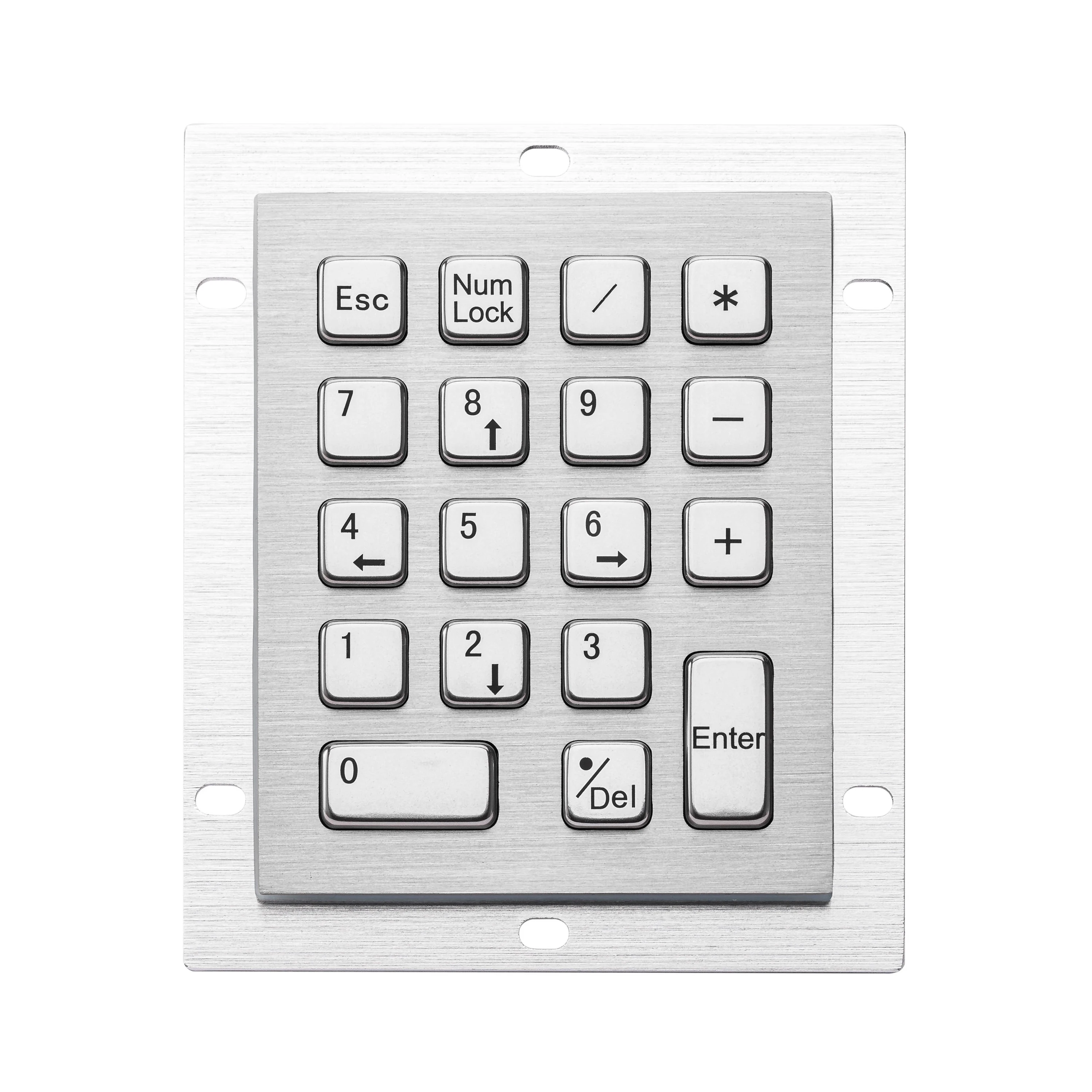 18 Keys Customized Stainless Steel Keyboard Gate Opener  Rugged Waterproof Industrial Metal Keypad