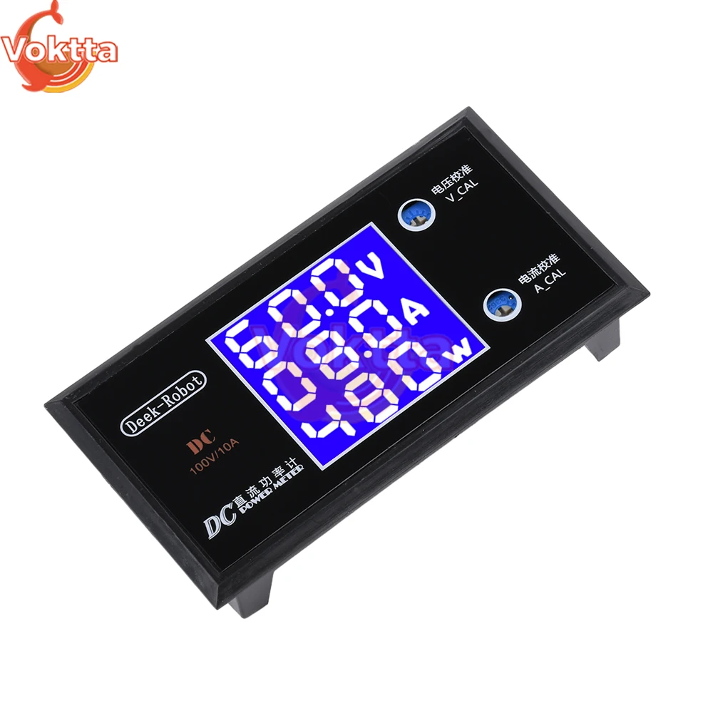 Testeur de courant de tension LCD numérique, voltmètre, ampèremètre, wattmètre de haute précision, compteur de puissance, détecteur de Volt, DC 0-100V, 10A