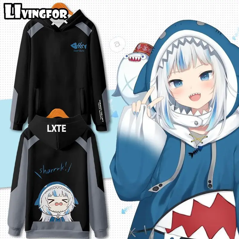 Neuankömmling Gawr Gura Herren Kleidung lustige coole Hoodie Harajuku Happy Sweatshirt lässige Streetwear Hoodies