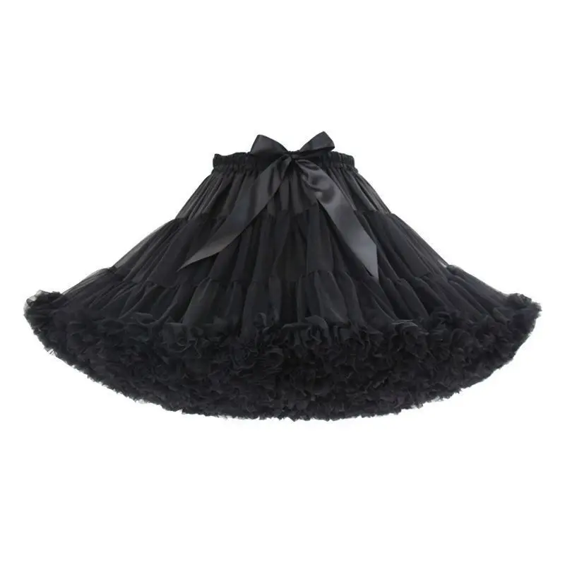 MAGOGO HOT Petticoats Lolita Cosplay Bridal Crinoline Women Clouds Boneless Soft Yarn Underskirt White Black Puffy Tutu Skirts