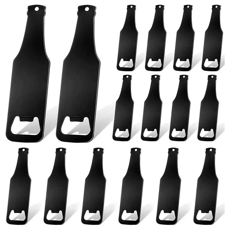20 Pieces Bottle Opener Bottle Shaped Can Openers Beer Opener Flat Handle Beer Bottle Opener for Kitchen Bar Restaurant-AT35