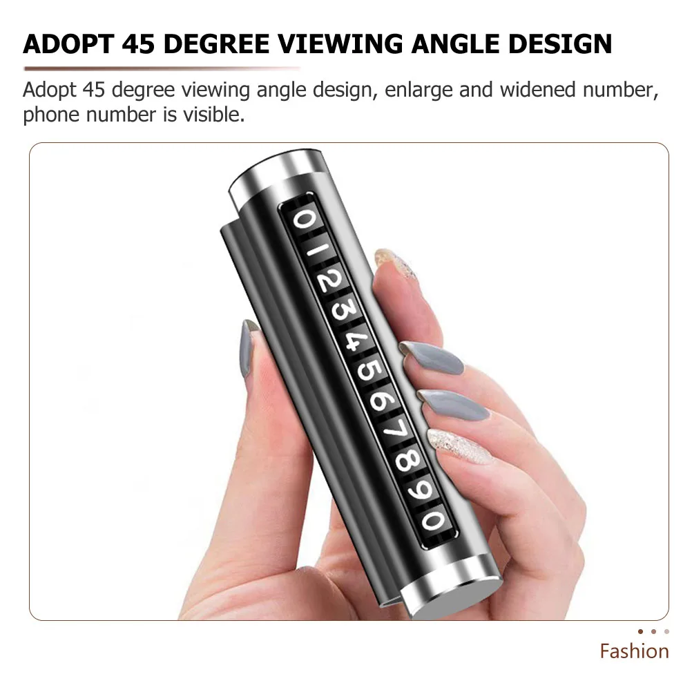 

2Pcs Car Phone Rotatable Dashboard Parking Plate 45 Degree Angle Design Creative Rolling Temporary