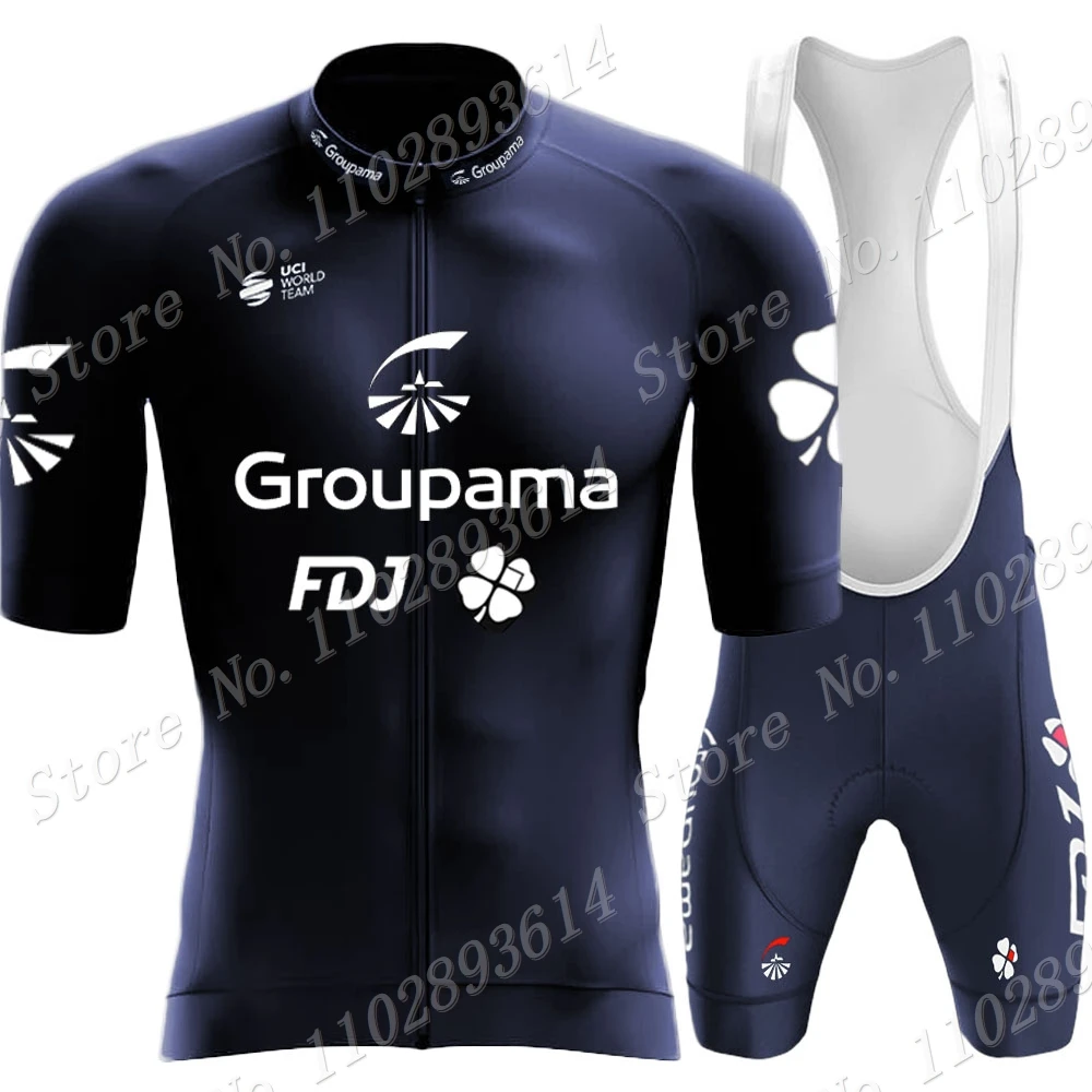 2024 France FDJ Team Cycling Jersey Set Mens Summer Bicycle Clothing Road Bike Shirts Suit Bicycle Bib Shorts MTB Ropa Maillot