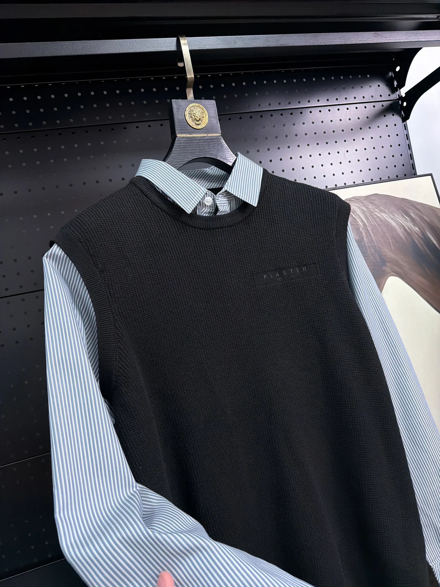 Men's Fashionable Knitted Sweater Layering Style Versatile Autumn Winter  Neck Soft Breathable Regular Fit Chinese Brand
