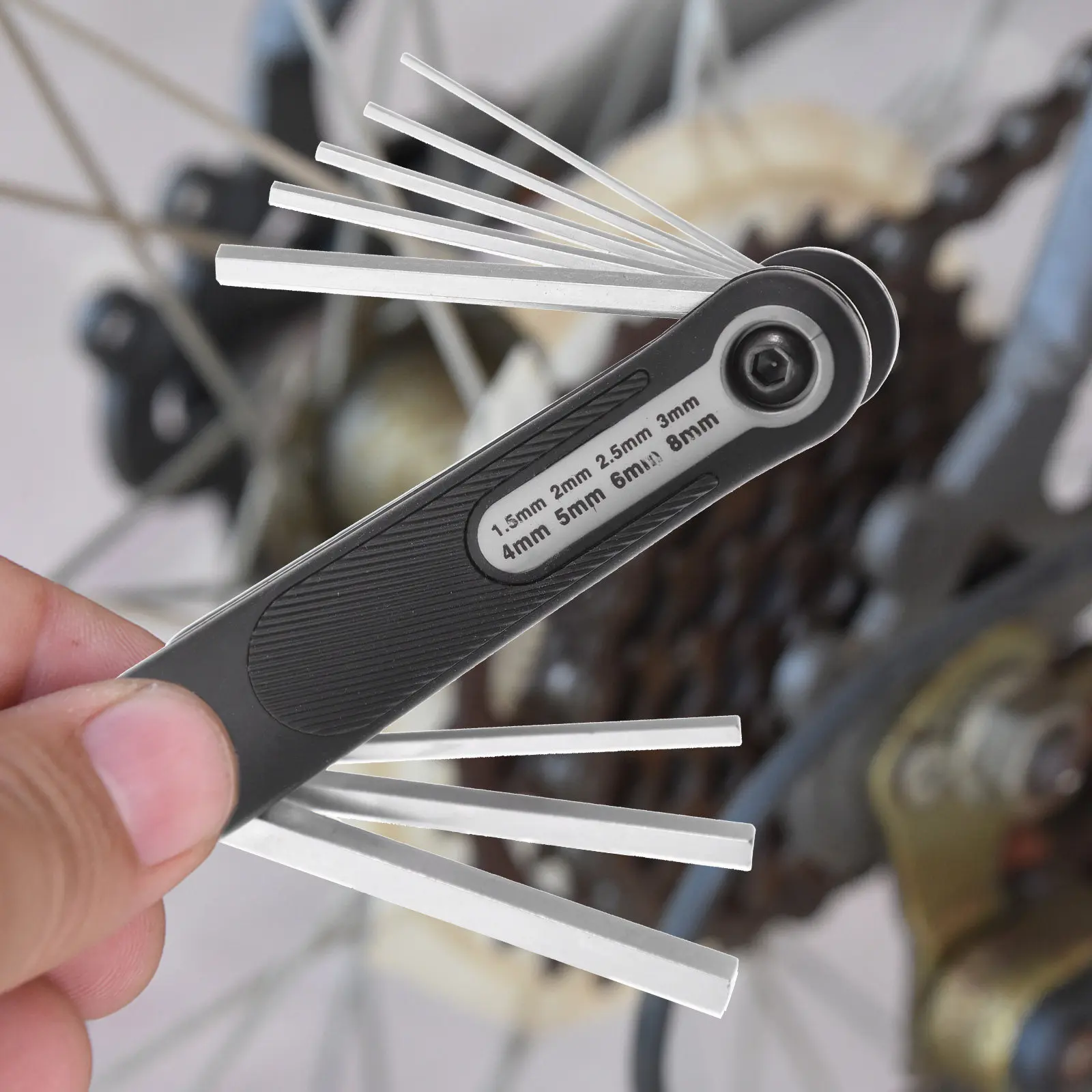 

Набор складных шестигранных ключей из хром-ванадиевой стали высокой твердости, инструмент для ремонта велосипедов, портативный набор ключей, отверток, гаечных ключей