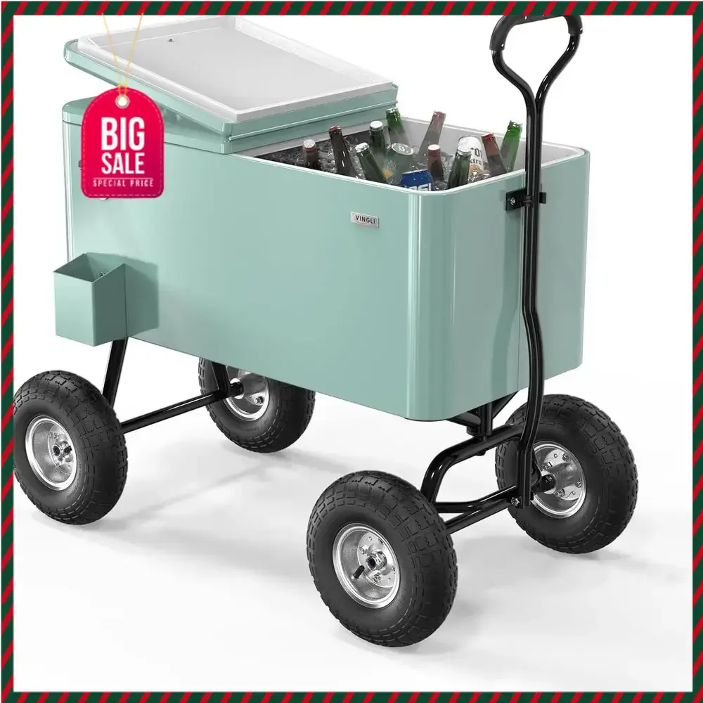 

Activity limited-time pricePromotion80-Quart Rolling Cooler with Long Handle and 10 Wheels for Beach, Patio, and Outdoor Parties