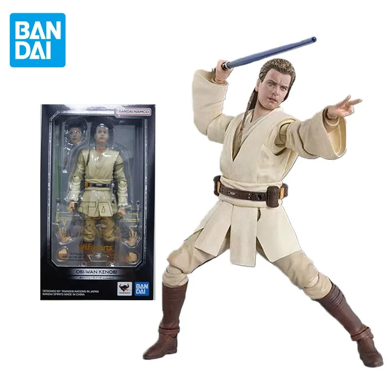 

Bandai Original S.H.Figuarts Star Wars Episode I The Phantom Menace Obi-Wan Kenobi Action Figure Toys for Boys Girls Kids Gifts