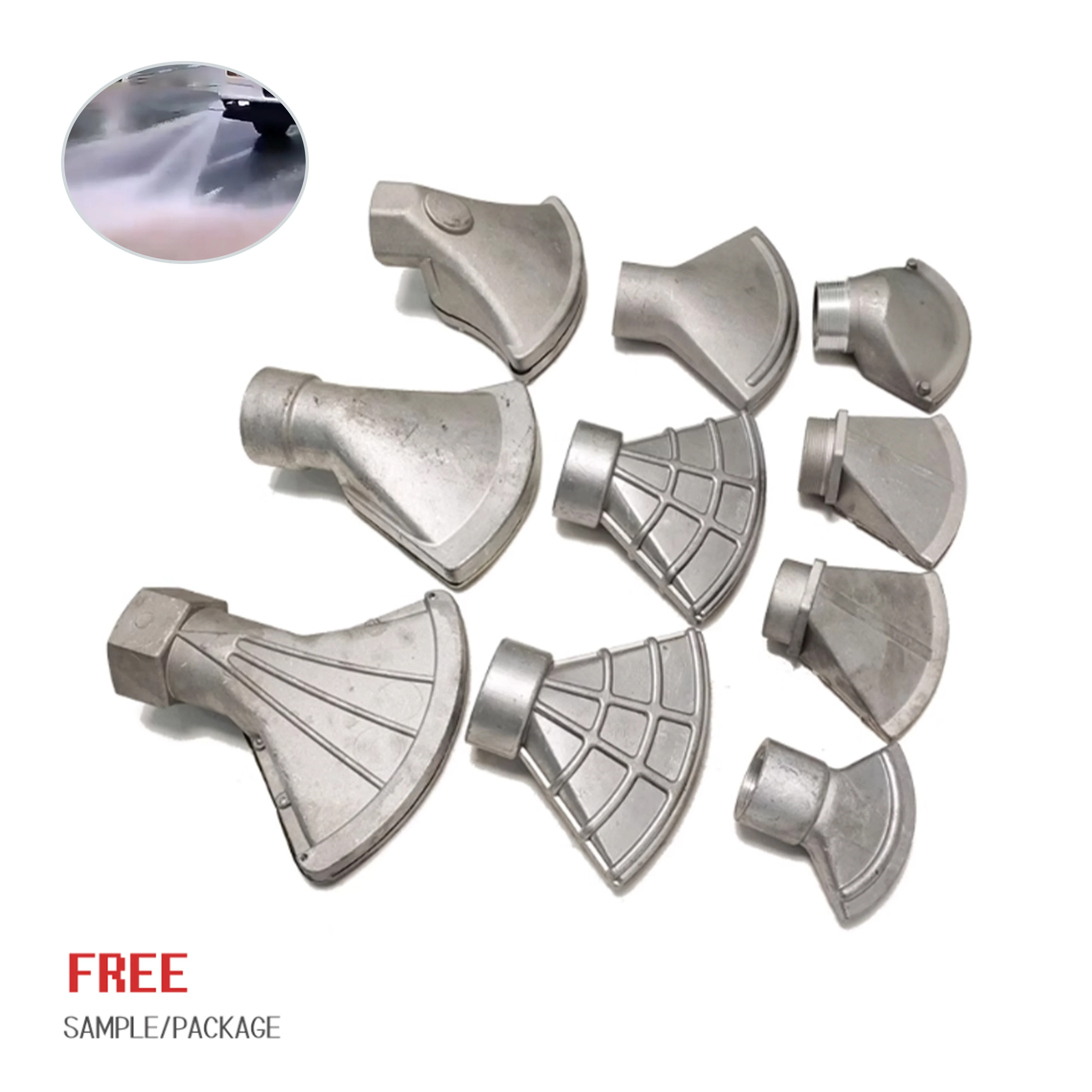Thread Water Truck Flusher Duckbill Flat Spray Head Nozzle Cleaning Equipment Parts  Pressure Washing Flat Spray Head