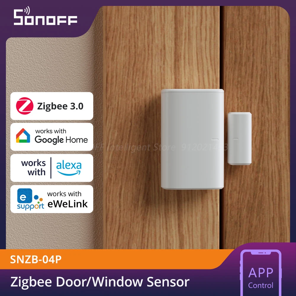 SONOFF SNZB-04P Zigbee Door Sensor Smart Window Sensor eWeLink APP Tamper Alert Local Smart Scene work with Alexa Google Home