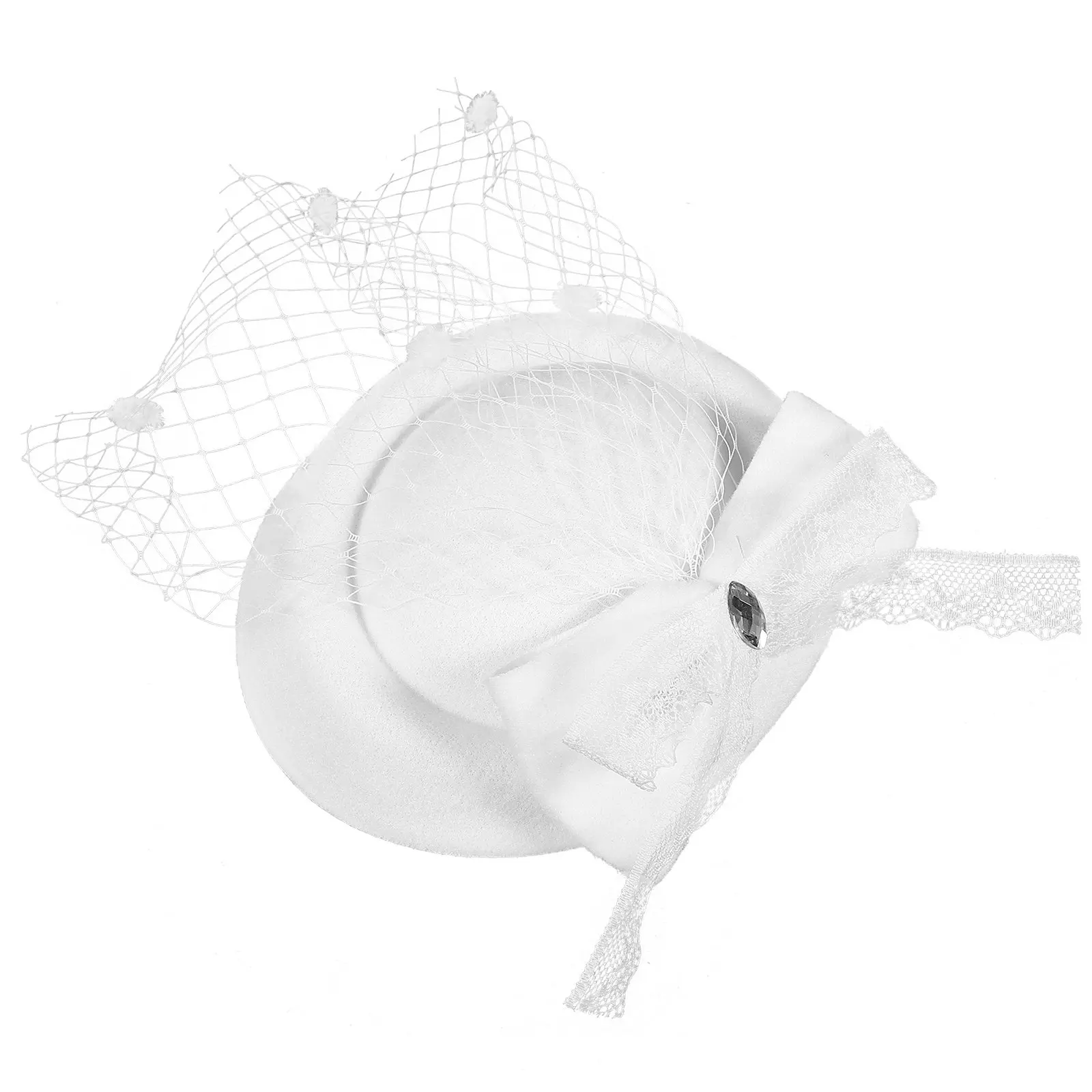 

Элегантный свадебный головной убор-фасинатор для женщин, кружевной, сетчатый, декоративный, для банкетов и чаепитий