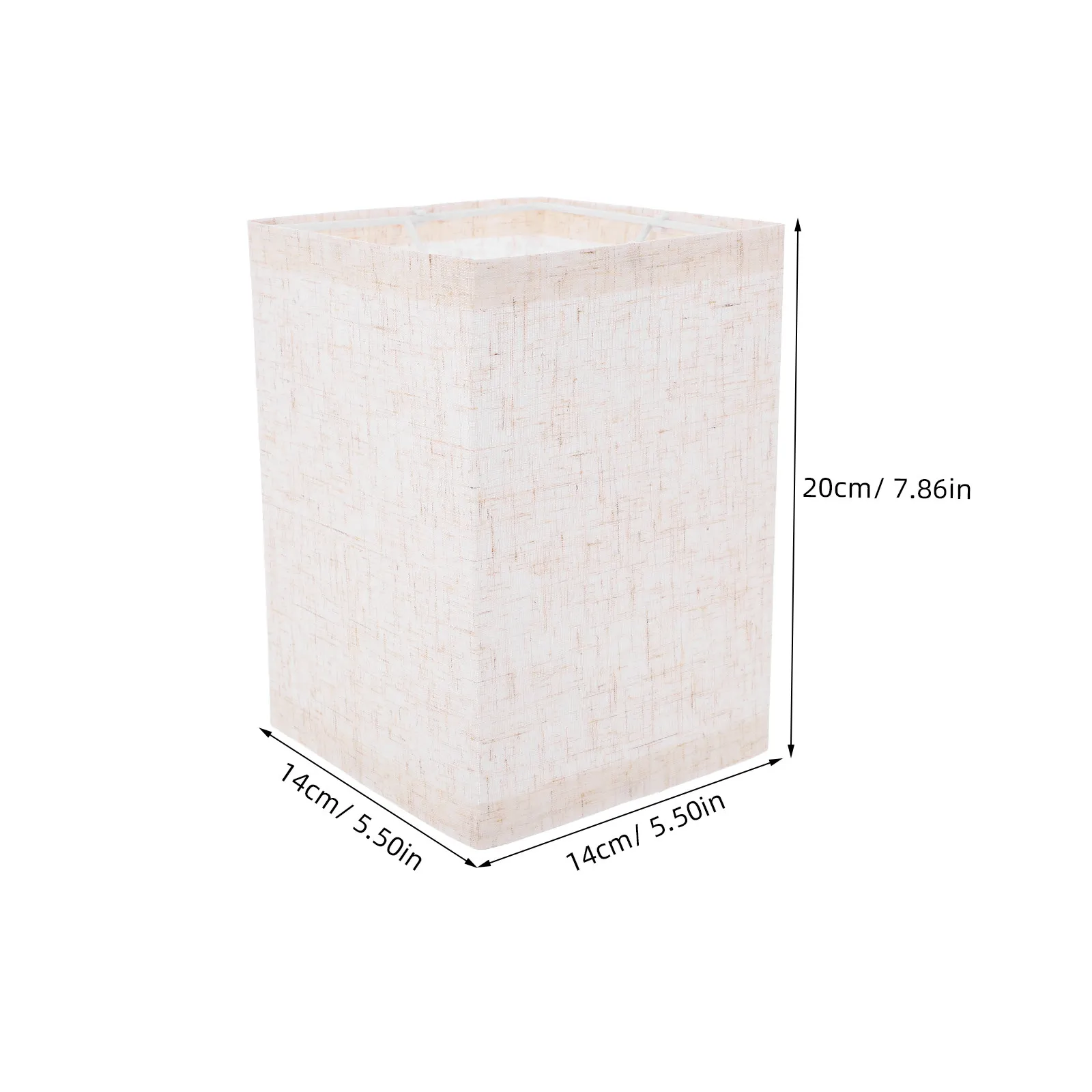 Rectangular Linen Lamp Shade Replacement Fabric Cover for Bedside Table Floor Lamps Soft Light Home Hotel