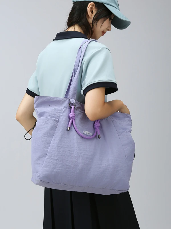 

Casual Lightweight Tote Bag 2025 New Simple Nylon Cloth Bag Women Large Capaci op Single oulder Bag Tote Bag