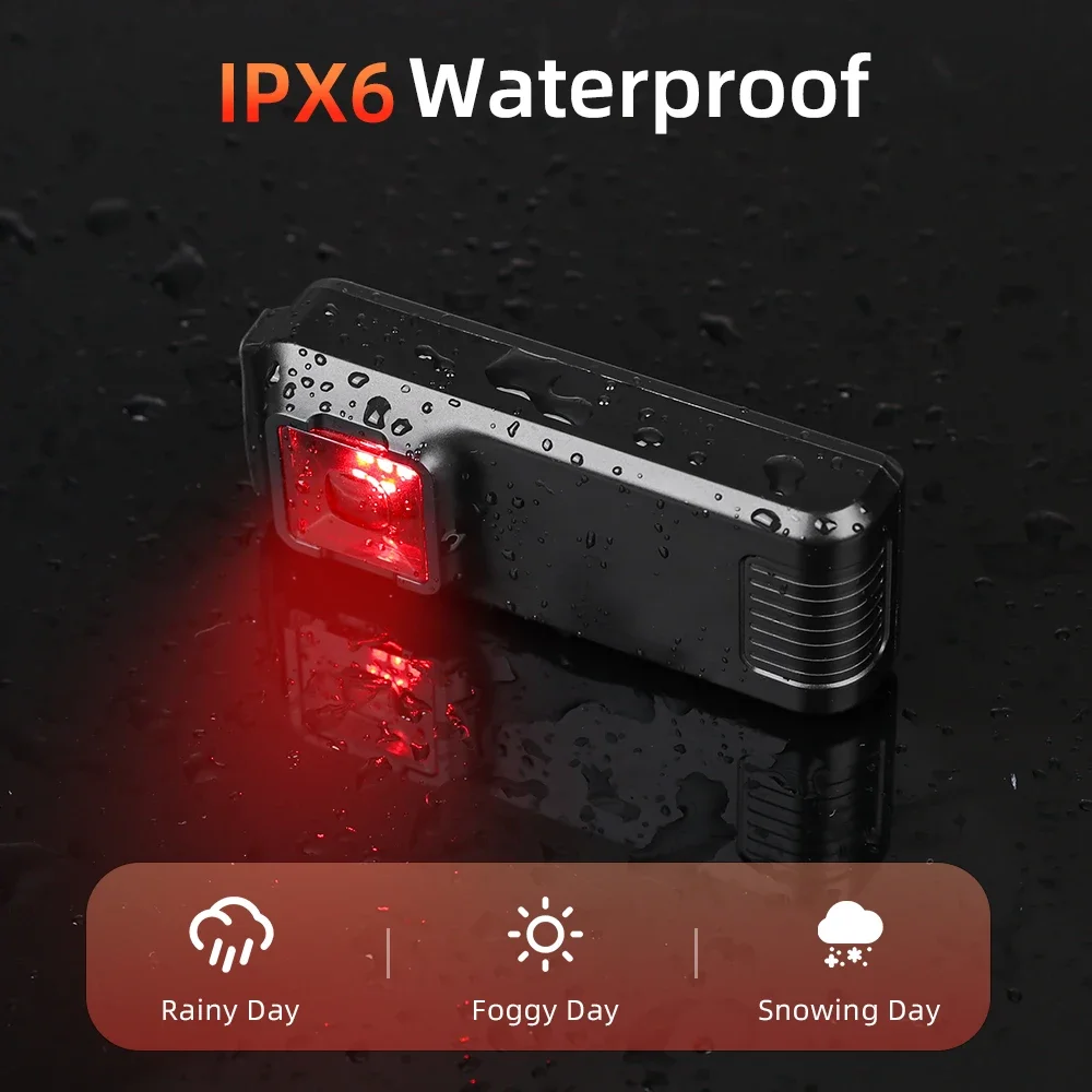 Wsdcam W100 دراجة الرؤية الخلفية الرادار الدراجات الذيل ضوء الفرامل الاستشعار مصباح مقاوم للماء 4 طرق الإضاءة الحماية الأمنية