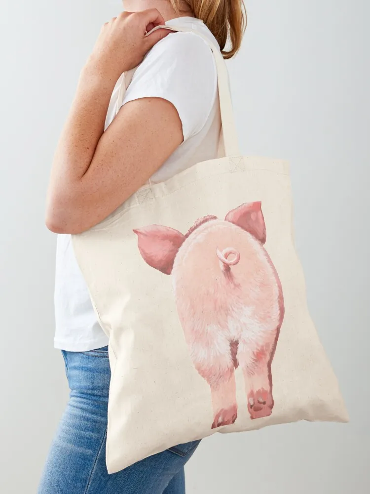 

Pig Butt in Pink Tote Bag bags luxury women Canvas Woman shopper bag tote bags men