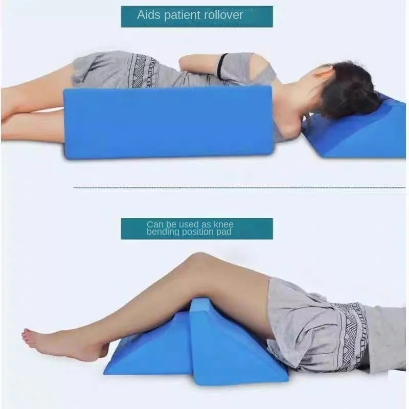 R-Shaped Turning Wedge Positioning Pillow, Anti-Bedsore Upper Body Side Lying Support Cushion with Removable Washable Cover view 2