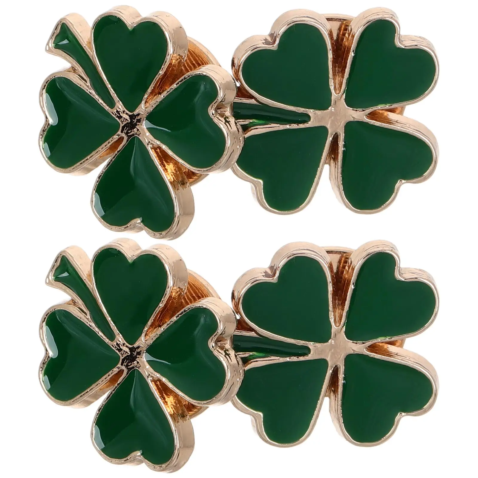 

4Pcs Brooch Vintage Shamrock Jewelry Alloy StPatricks Accessories Women Fashion Pin Lapel Hat Clothes Holiday