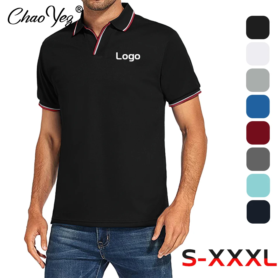 

DIY Summer Breathable Sports Polo Shirt Custom Design Brand Logo/Print Personalized Lapel Short Sleeve Classic Men And Women