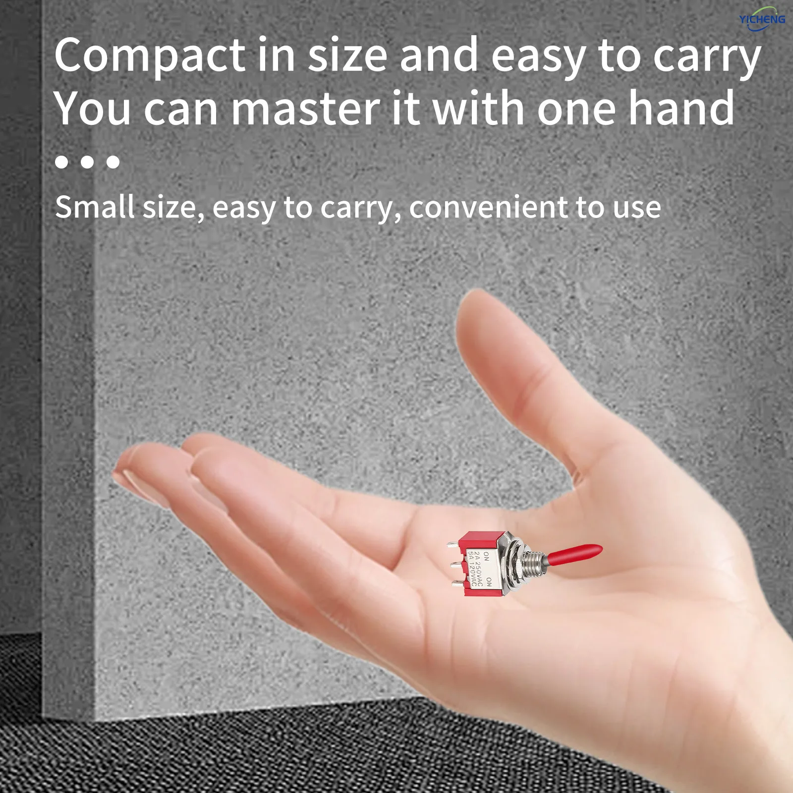 10Pcs 6mm Small Red switch rocker switch 2A/125V 5A/250VAC,toggle switch handle soft leather cover anti-static insulation sheath
