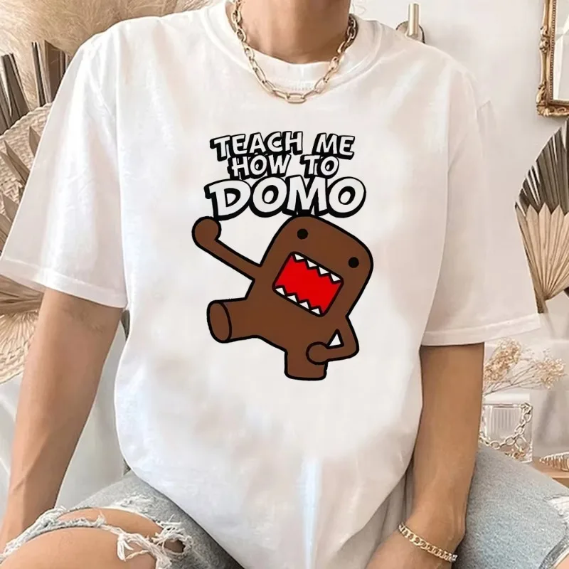 

Funny Domo Kun Trendy Print T Shirts Men's Women High Quality Clothing Cotton Crewneck Casual Tee Shirt Fashion T-shirt Unisex
