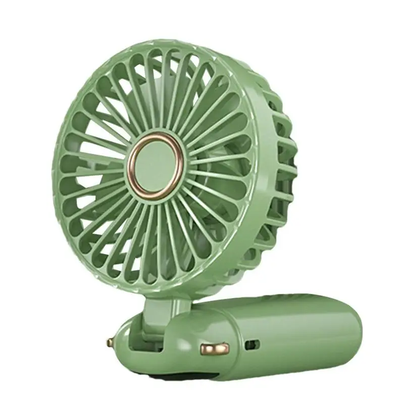 Portable Fan USB Handheld Fan With LED Power Display 90 Degree Foldable 5 Speeds Quiet Mini Fan For Girls Women Home Travel Use