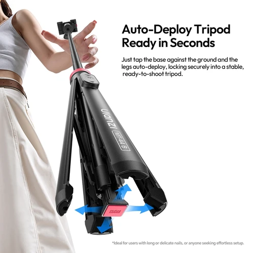 Imagen 2 del producto ​Trípode/palo Selfie Ulanzi MT-44 B 2 en 1 para cámara, teléfonos inteligentes, cámara Dual, trípode Selfie portátil para viajes al aire libre