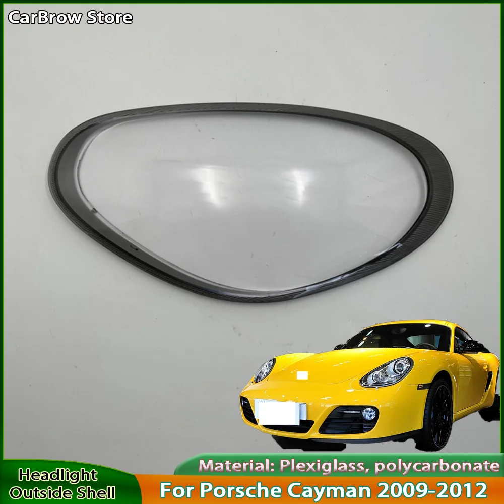 

Headlamp Reflector Outside Cover For Porsche Cayman 2009 to 2012 Headlight Clear Transparent Housing Lens Light Assembly Shell