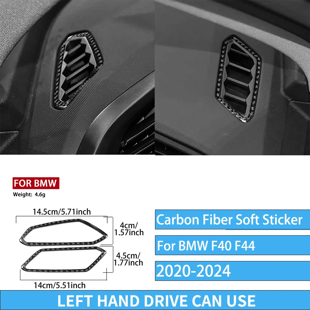 Echte carbon fiber auto-accessoires zwarte trim cover zachte sticker voor BMW 1/2 Serie F40 F44 2020 2021 2022 2023 2024