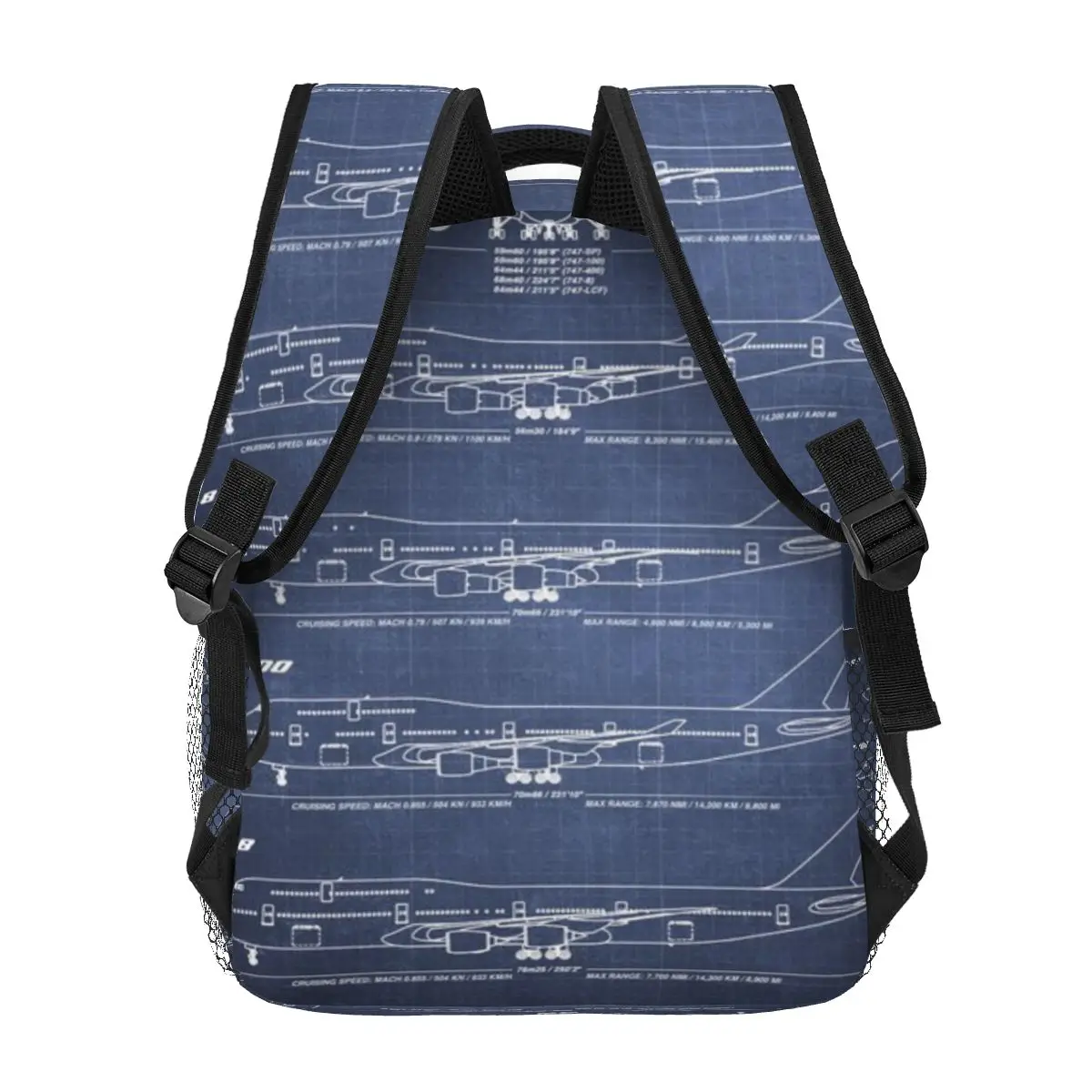 Boeing 747 Family Blueprint (dark Blue) One Casual backpack