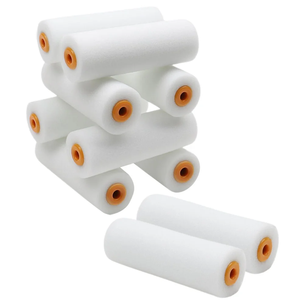 10 Pcs Small Roller Refills Paint Brush for House Painting Replacement Covers Frame Sponge Sleeves