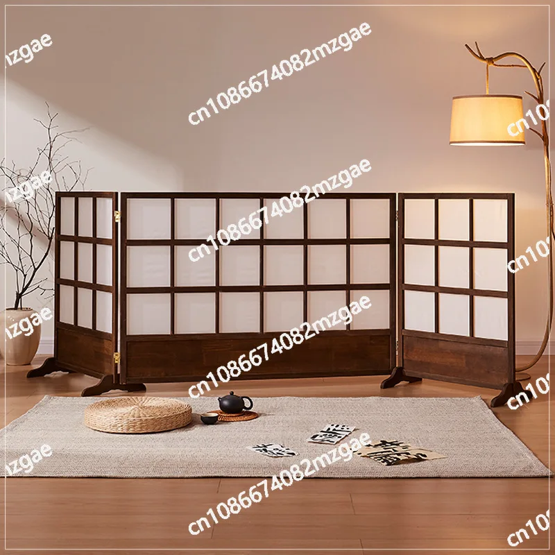 New Chinese Screen Office Partition Screen Living Room Entrance Removable Live Room Background Board Medieval Screen