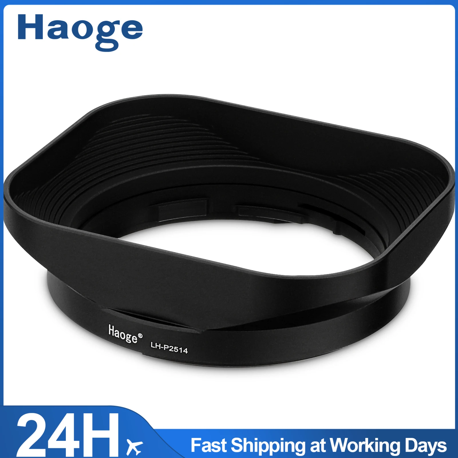 Haoge LH-P2514 スクエアメタルレンズフード パナソニック ライカ DG