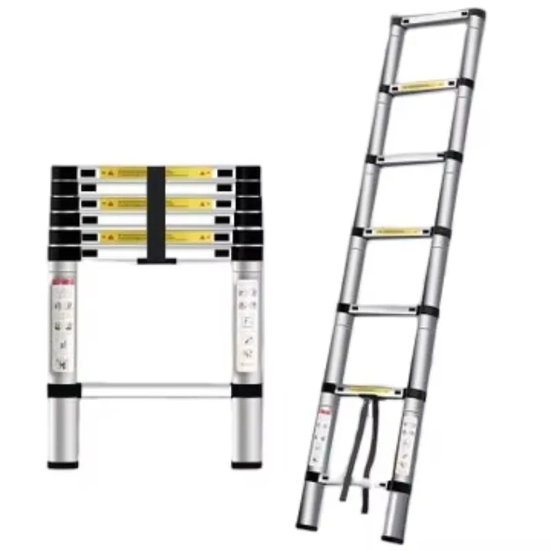 

CE Certified Aluminum Alloy Folding Extension Ladder Portable 150kg Load Capacity 3-Year Warranty for Supermarket Staircase