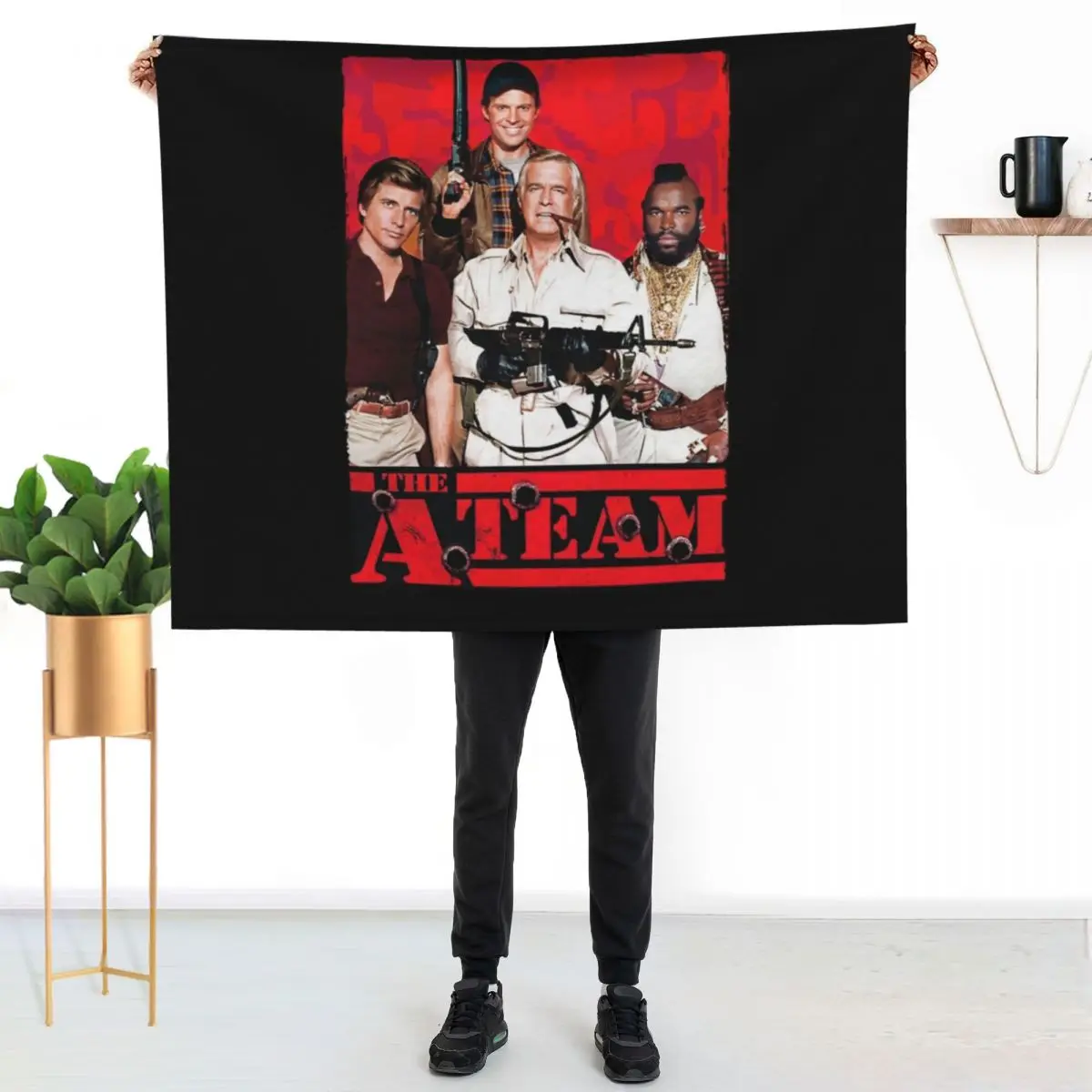 

The A-Team Throw Blanket Warm Accent Blanket for Living Room Decoration
