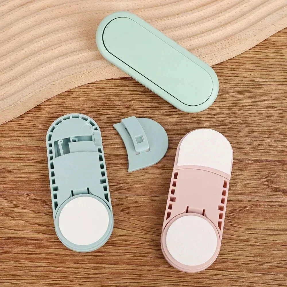 Children's Drawer Safety Latch; Cabinet Door Protection Baby Anti Pinch Hand Invisible Lock; Opposite Door Wardrobe Lock   2pcs view 4