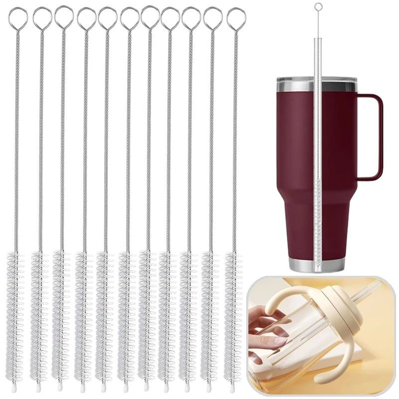 Escova de Limpeza para Copos Stanley, Escova Longa para Garrafas, Escova de Limpeza de Canudos de Aço Inoxidável para Mamadeiras e Chaleiras
