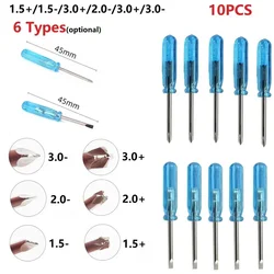 10pcs Magnetic Screwdriver Set Slotted / Phillips Precision Screwdriver Bit For X-Box Laptop Repair 1.5+/1.5-2.0+/2.0-/3.0+/3.0-