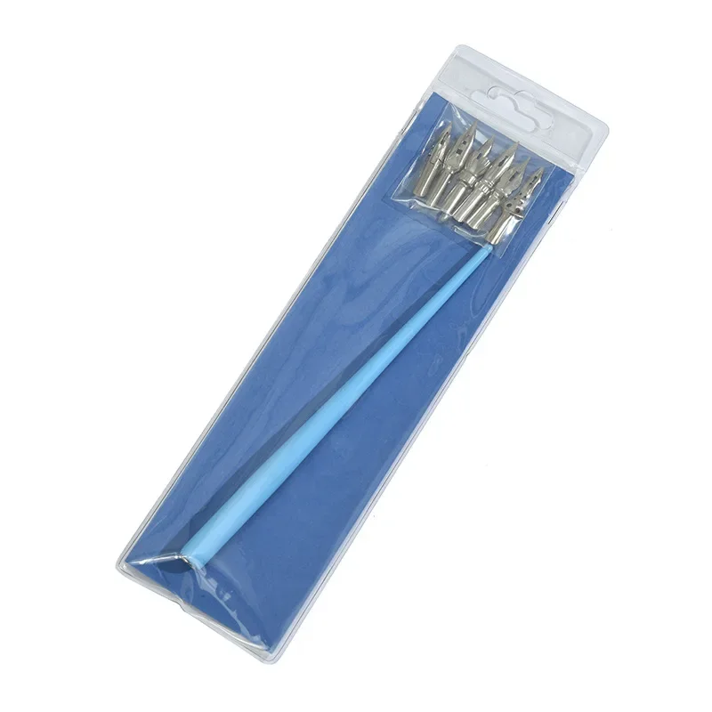 Comic Pen Wooden Rod Water Pen Interchangeable Tip Painting Art Fountain Pens 0.5mm Stationery School Supplies