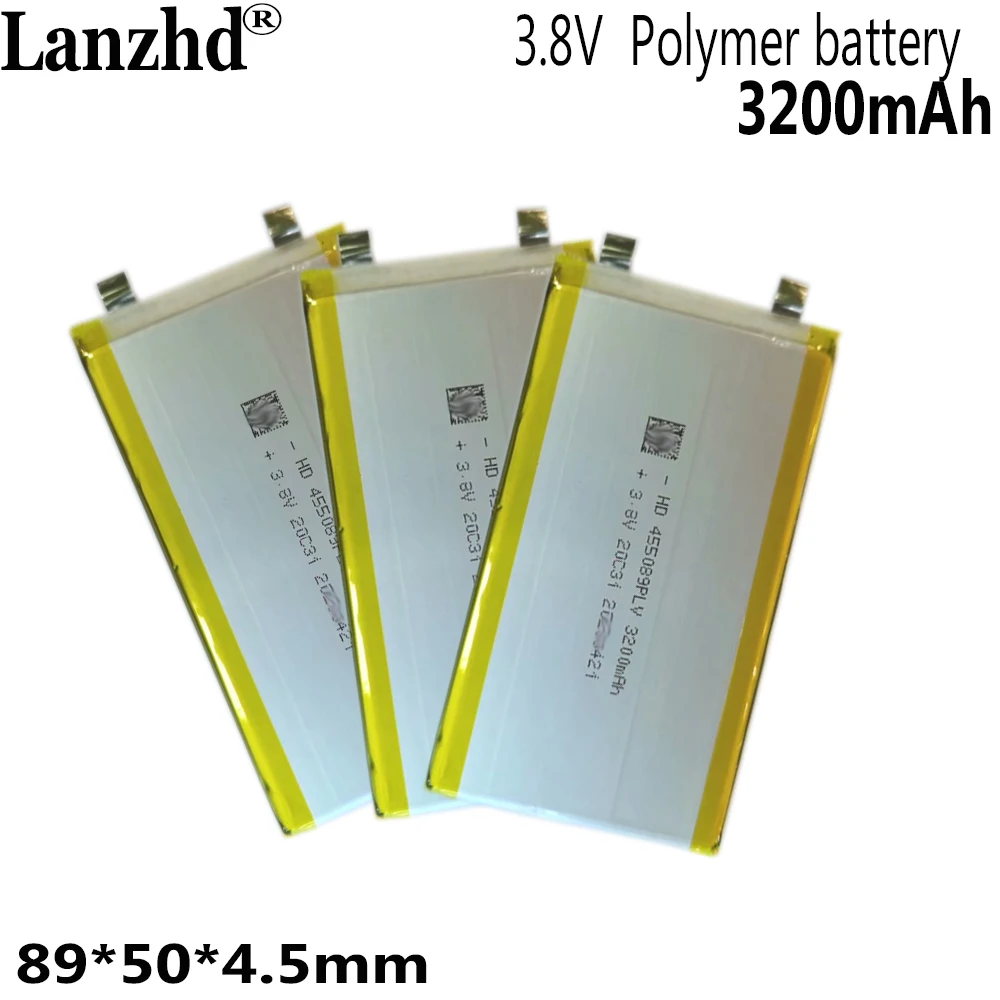 3.8V battery 3200mAh Lithium polymer Rechargeable Batteries For Tablet PC Power Bank mobile phone battery 455089