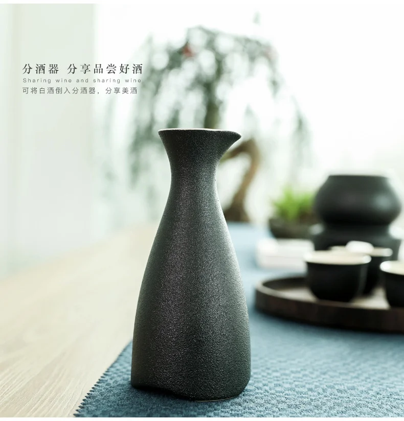 Japanese style Hefeng ceramic sake pot, wine cup, colored glaze, wine ware, wine warming pot, Baijiu cooking household