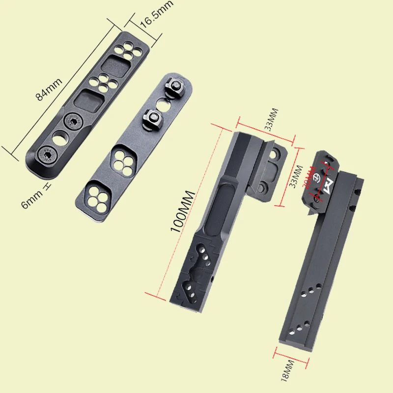 Airsoft M300 M600 Thorntai Impact Weapon Offset Mount Base For Surefir Scout Light Mod Fit 20mm Rail MLOK KEYMOD Accessorise