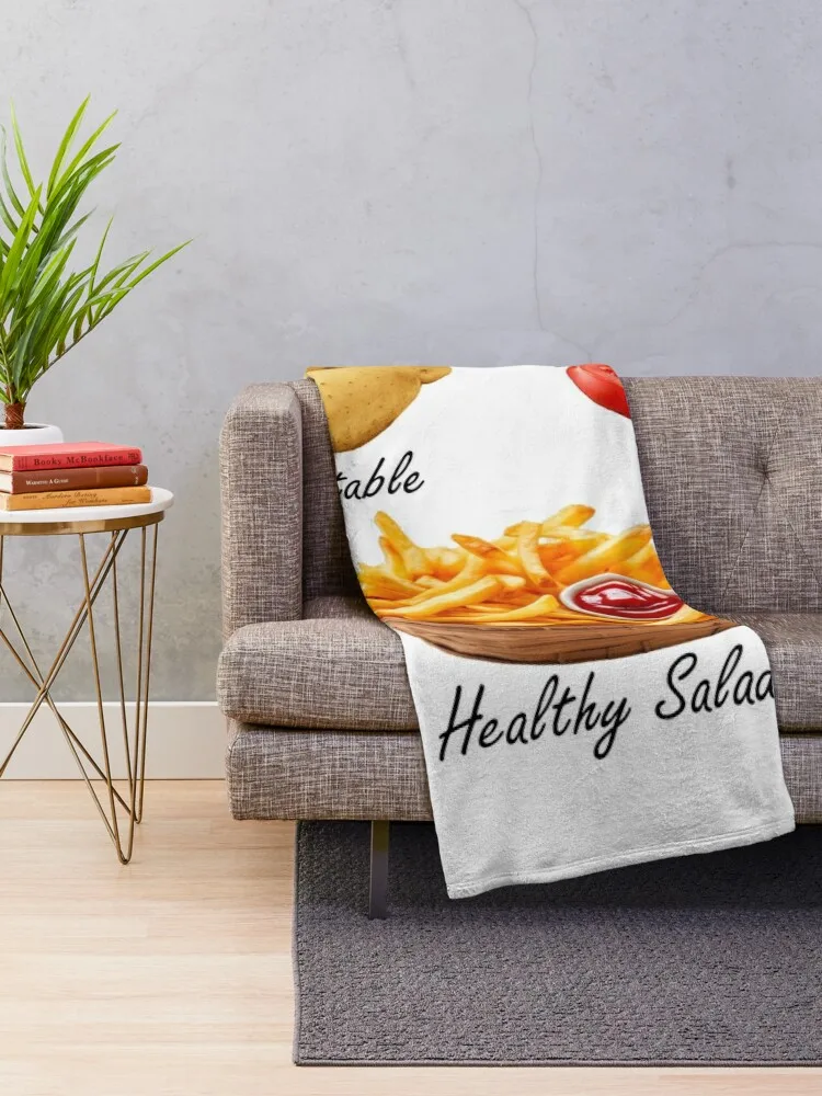 Healthy Salad Throw Blanket Loose Single Soft Big blankets and throws Blankets