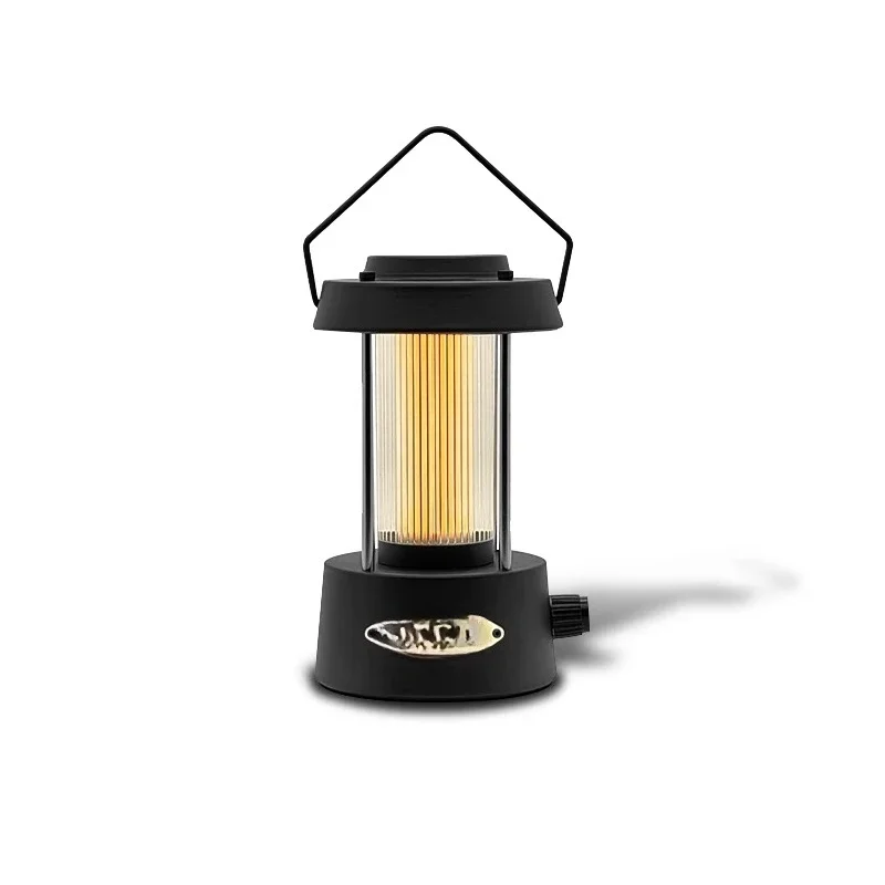 

KD all metal black gold camping light enclosure light charging horse light