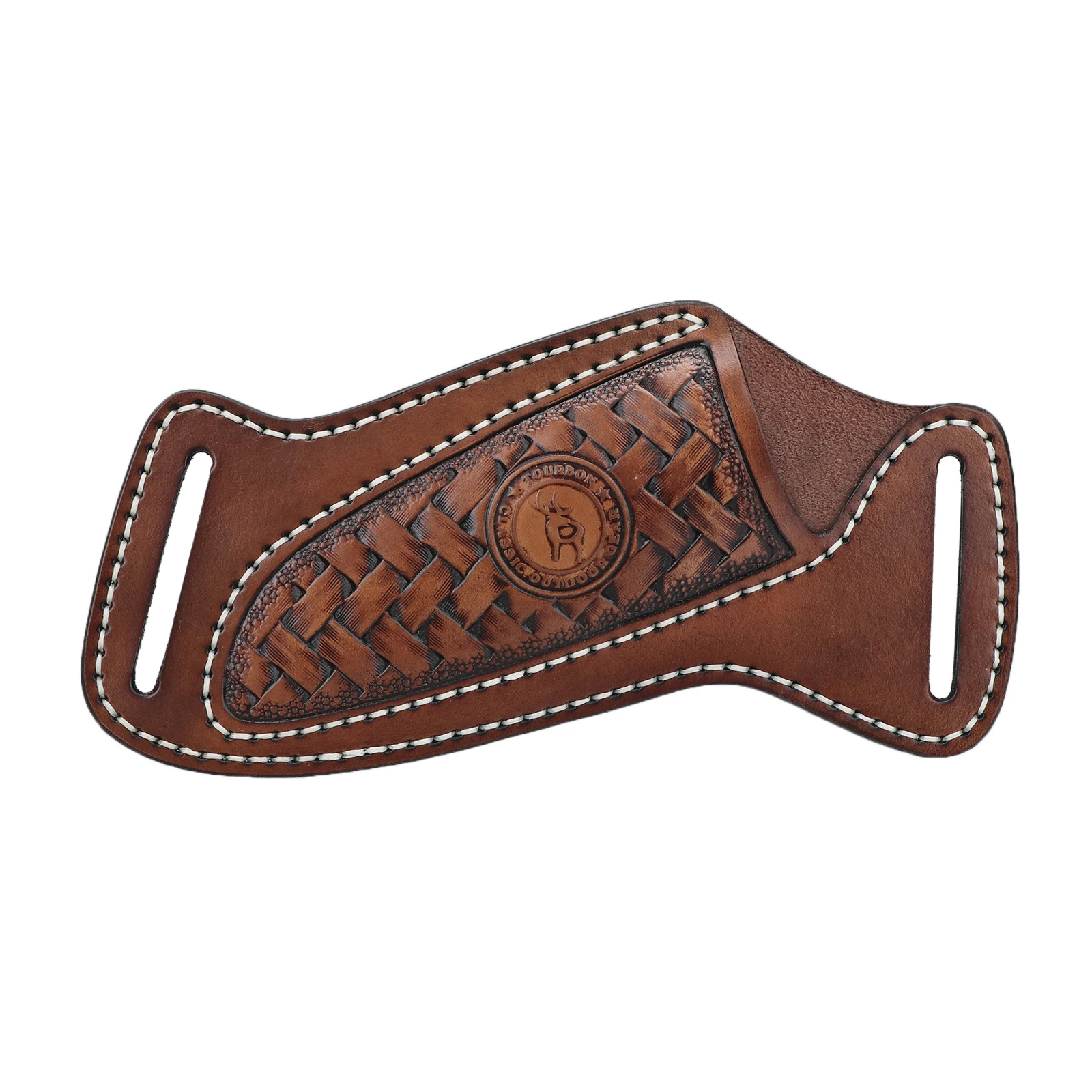 Tourbon Hunting Thick Leather Fixed Blade Pouch Knife Sheath Handmade Brown with Belt Loop Camping