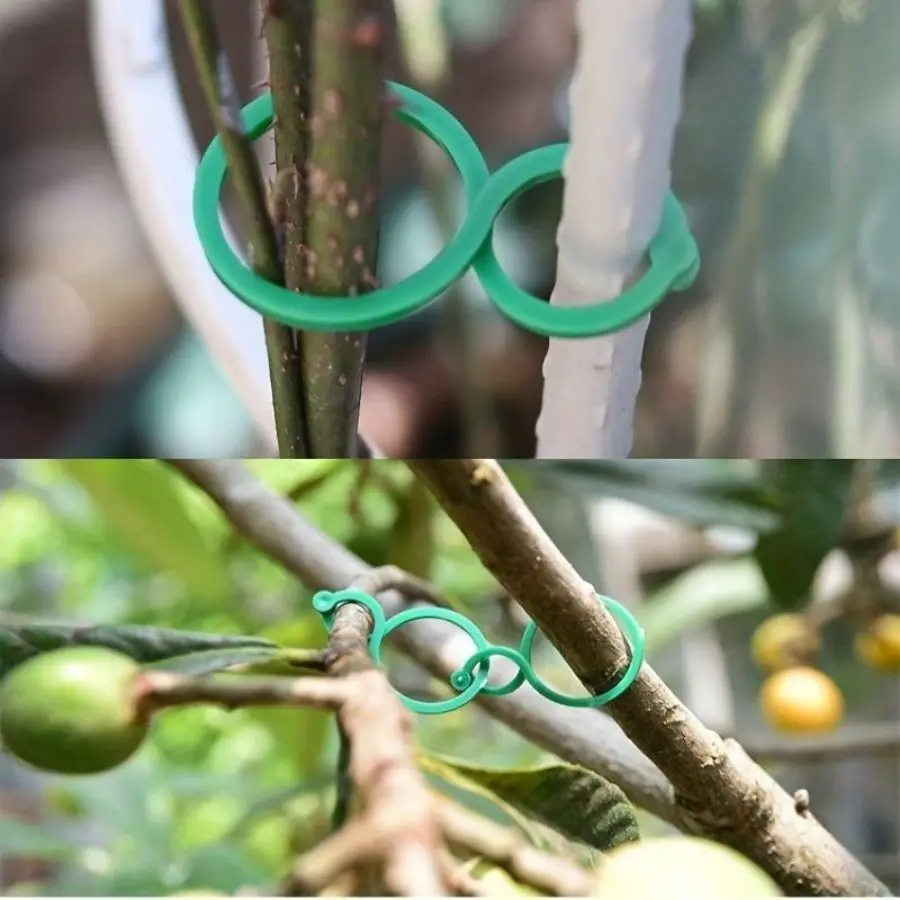 Plastic Garden Vine Strapping Clips Tie Plant Bundled Buckle Ring Holder Garden Tomato Plants Stand Support Tool