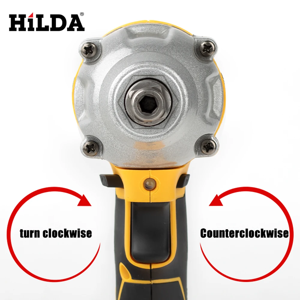 HILDA 21V Brushless Electric Impact Wrench Wireless Charging Key 1/3 Inch Makita Tool Lithium Ion Battery